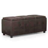 Avalon - Storage Ottoman - Distressed Brown B136P158253