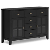 Artisan Solid Wood Sideboard Buffet in Black B136P158388