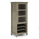 Avalon - High Storage Wine Rack Cabinet - Distressed Grey B136P158445