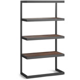 Erina - Bookcase - Distressed Charcoal Brown B136P158620