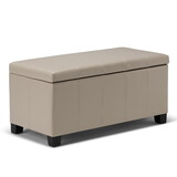 Dover - Storage Ottoman Bench - Satin Cream B136P159036