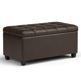 Sienna - Storage Ottoman Bench - Chocolate Brown B136P159113