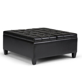 Harrison - Coffee Table Storage Ottoman - Midnight Black B136P159136