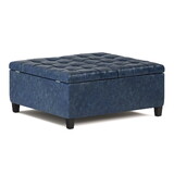 Harrison - Coffee Table Storage Ottoman - Denim Blue B136P159143