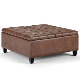 Harrison - Coffee Table Storage Ottoman - Distressed Umber Brown B136P159147
