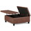 Ellis - Coffee Table Storage Ottoman - Distressed Saddle Brown B136P159160
