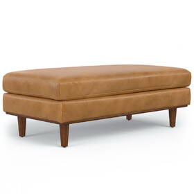 Morrison Large Rectangular Ottoman in Sienna Genuine Leather B136P159248