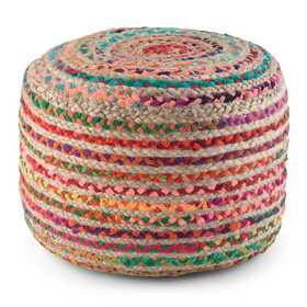 Margo - Round Pouf - Multi Color B136P159309