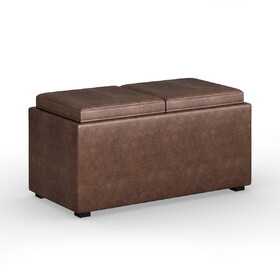 Avalon - 5 Piece Storage Ottoman - Distressed Chestnut Brown B136P159760