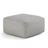 Nate - Square Pouf - Patterned Grey Melange B136P159953