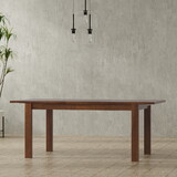 Wilson 60-76 inch x 36 inch Rectangle Transitional Extendable Dining Table in Walnut Veneer B136P266897