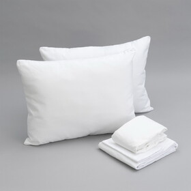 Essentials Bedding Bundle Cal King Split: Pillows, Sheet Set, Mattress Protectors P-B180P172094