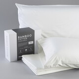 Bamboo Cotton Sheets Soft and Smooth with Viscose from Bamboo Ivory Cal King Split Head B180P172126