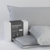 Bamboo Cotton Sheets Soft and Smooth with Viscose from Bamboo Light Grey Cal King B180P172143