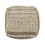 Rustic Wool and Cotton Large Pouf, Brown B181P162857