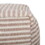 Zebra Yarn/ Cotton Square Pouf, Brown and White B181P162874
