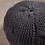 Bordeaux Knitted Cotton Round Pouf, Dark Gray B181P162891