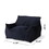 Allea Velveteen Bean Bag Chair with Armrests, Midnight Blue B181P162999