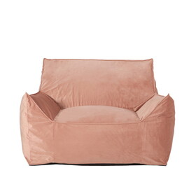 Allea Velveteen Bean Bag Chair with Armrests, Pink B181P163004