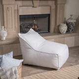 Ettie 3 ft. Water Resistant Fabric Bean Bag Chair, Khaki B181P162987