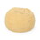 Zarate 3 Foot Corduroy Rounded Bean Bag, Mustard Yellow B181P163055
