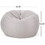Comfortable High-Density Foam Bean Bag Chair for Kids and Adults, with Removable Microsuede Cover, Ideal Reading and Bedroom Floor Lounge, Light Grey B181P164882