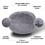 Minky Velvet Bean Bag Chair, Grey-5ft Plush Floor Chair for Kids and Adults w/ Washable Cover, Lounge Chair with Stretchable Fabric, Comfy Bedroom Chair, Filled with Shredded and Memory Foam.