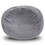 Minky Velvet Bean Bag Chair, Grey-5ft Plush Floor Chair for Kids and Adults w/ Washable Cover, Lounge Chair with Stretchable Fabric, Comfy Bedroom Chair, Filled with Shredded and Memory Foam.