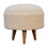 Cream Boucle Rounded Footstool