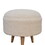 Cream Boucle Rounded Footstool