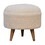 Cream Boucle Rounded Footstool