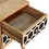 Artisan Furniture Solid Wood Mini Bone Inlay 2 Drawer Bedside B182P202512