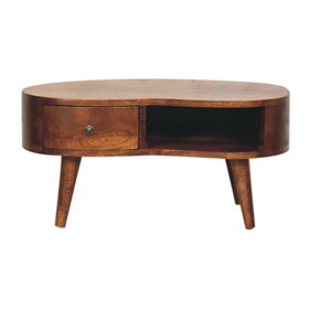 Artisan Furniture Solid Wood Mini Chestnut Wave Coffee Table B182P202515