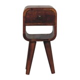 Solid Wood Extra Mini Chestnut Curve Lower Nightstand B182P279179