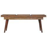 Larissa Triple Accent Oak-ish Cane Bench B182P284356
