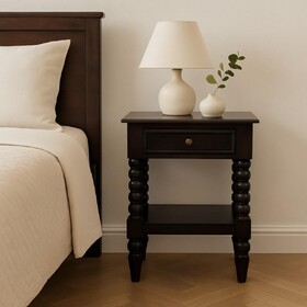 Solid Wood Vienna 1-Drawer Nightstand B182P391930