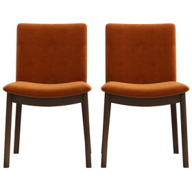 Laura Mid-Century Modern Solid Wood Dining Chair (Set of 2) B183P167377
