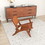 Melody Black Strap Leather Teak Wood Lounge Chair B183P167403