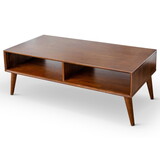 Hazel Solid Wood Walnut Brown Coffee Table B183P201675