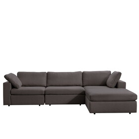Cecilia Modular Corner Sectional Modern Sofa Dark Gray B183P201886