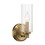 Jardin Single Light Wall Sconce with Clear Ribbed Glass - Satin Brass B183P230918