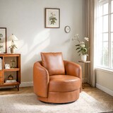 Dylan Cognac Leather Swivel Chair B183P281231