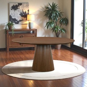 Palamedes Solid Wood Large Round Table in Walnut B183S00198
