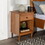 Classic 1-Drawer Solid Wood Nightstand with Cubby - Caramel