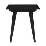 Japandi Minimal Solid Wood Side Table - Black