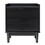 Mid-Century Modern 2-Drawer Solid Wood Nightstand - Black B185P168912