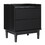 Mid-Century Modern 2-Drawer Solid Wood Nightstand - Black B185P168912