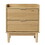 Mid-Century Modern 2-Drawer Solid Wood Nightstand - Natural Pine B185P168914