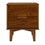 Mid-Century Modern 2-Drawer Solid Wood Nighstand with Cutout Handles - Walnut B185P168919