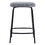 Modern Simple Counter Stool with Upholstered Seat, Set of 2, Charcoal
